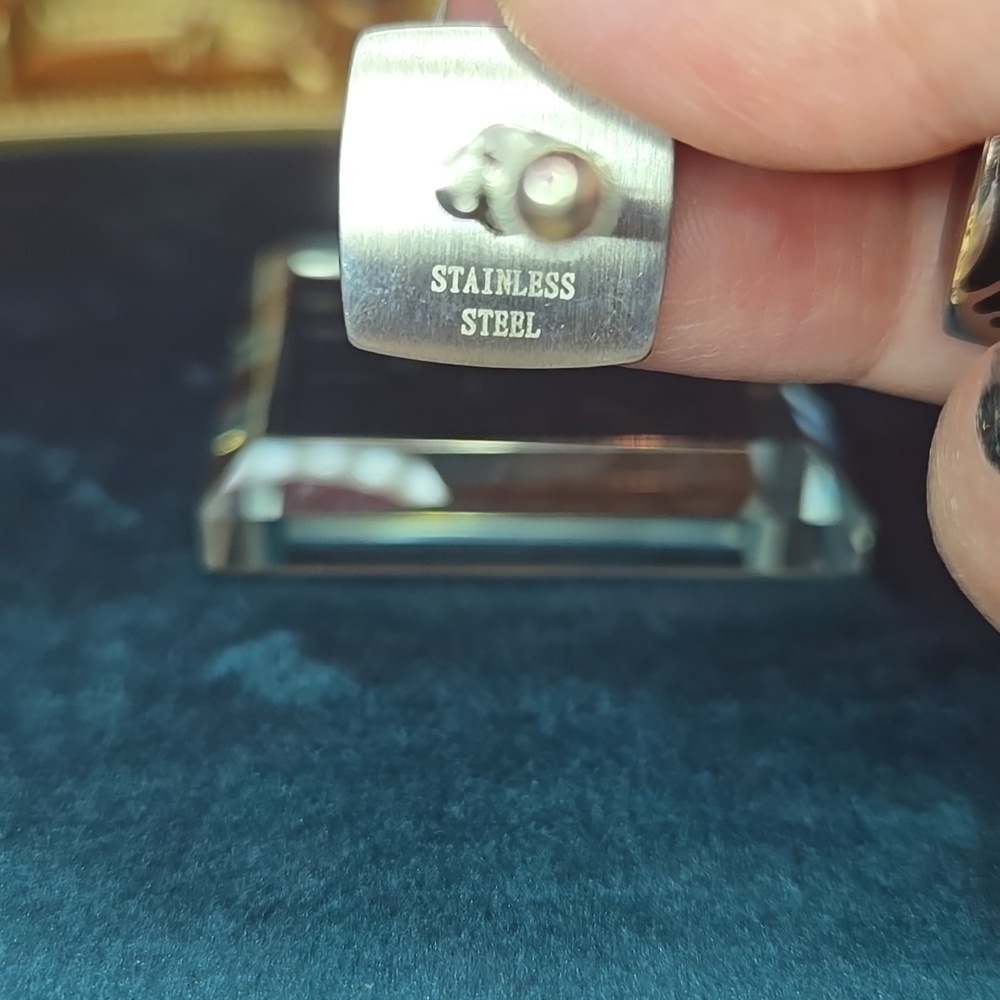 Elegant Silver and Black Stainless Steel Cuff Links Brand New - Picture 5 of 7